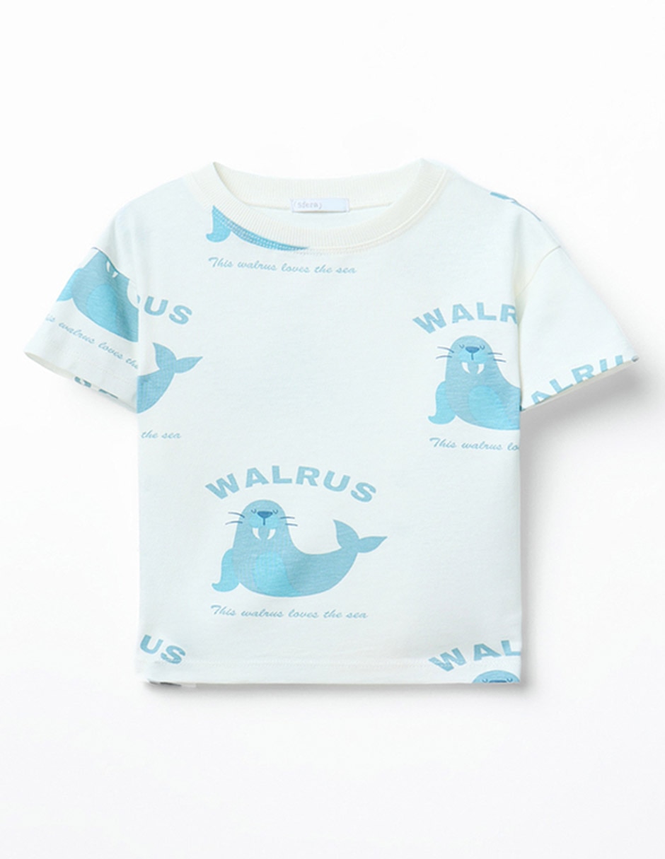 Camiseta cuello redondo para bebé niño