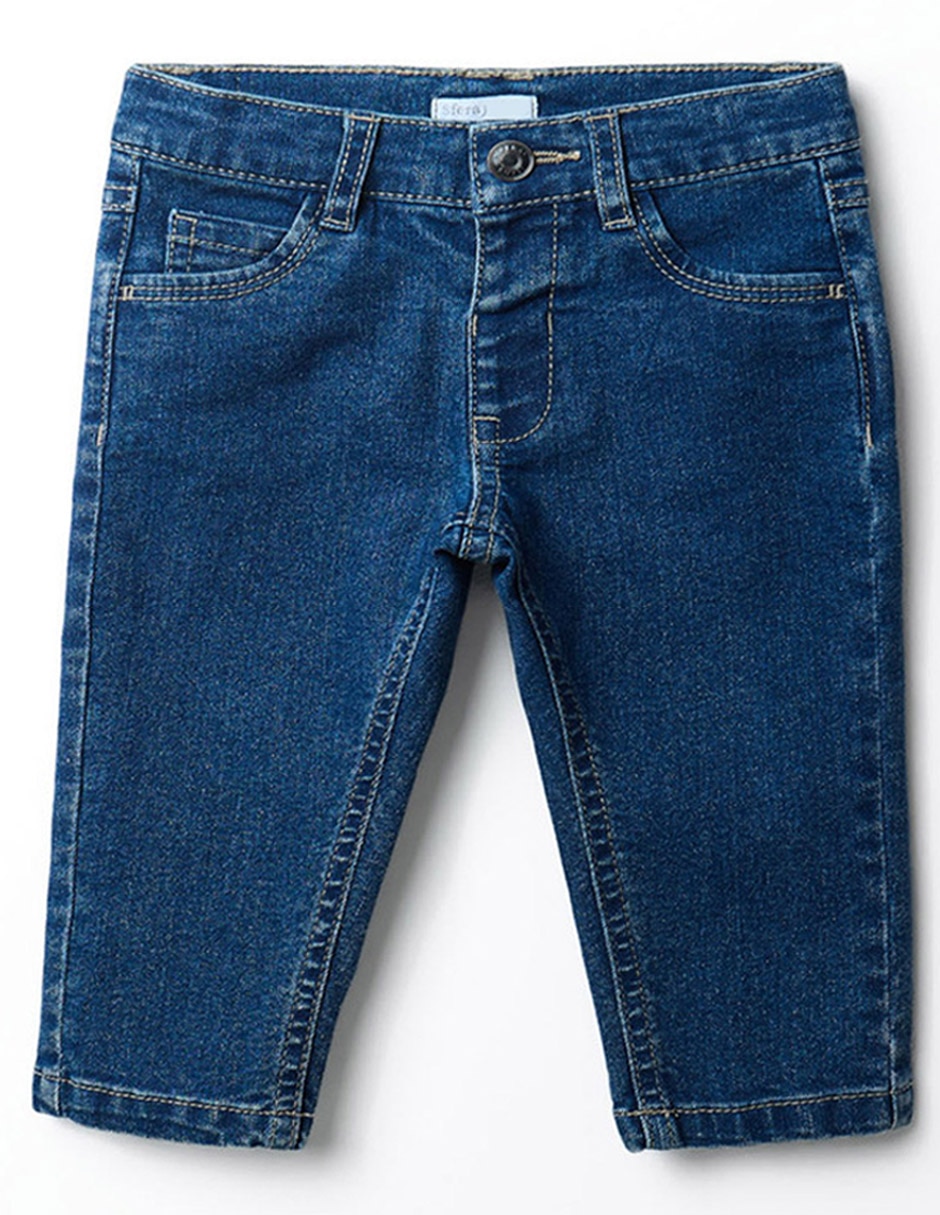 Jeans denim lavado medio unisex