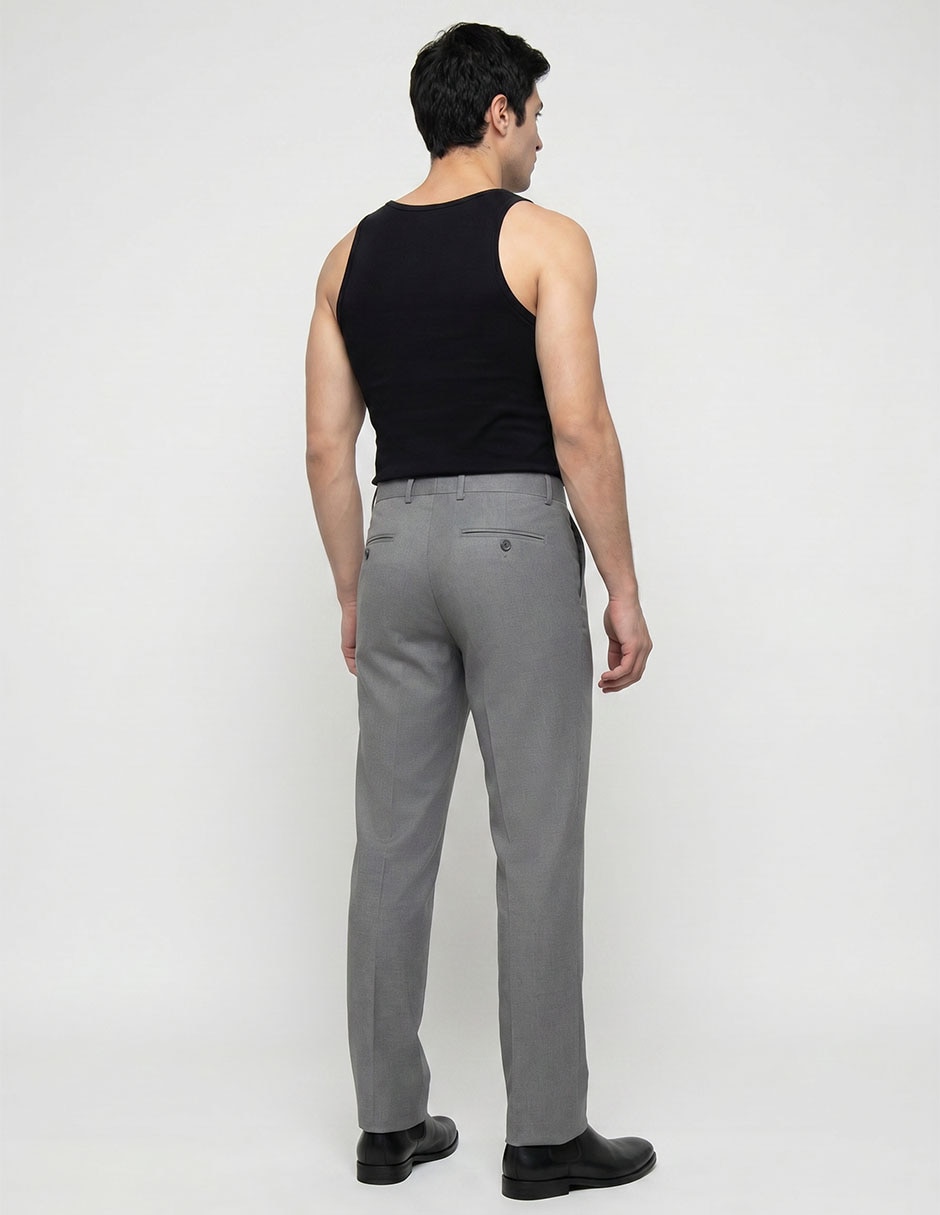Pantalón formal de vestir recto para hombre 2