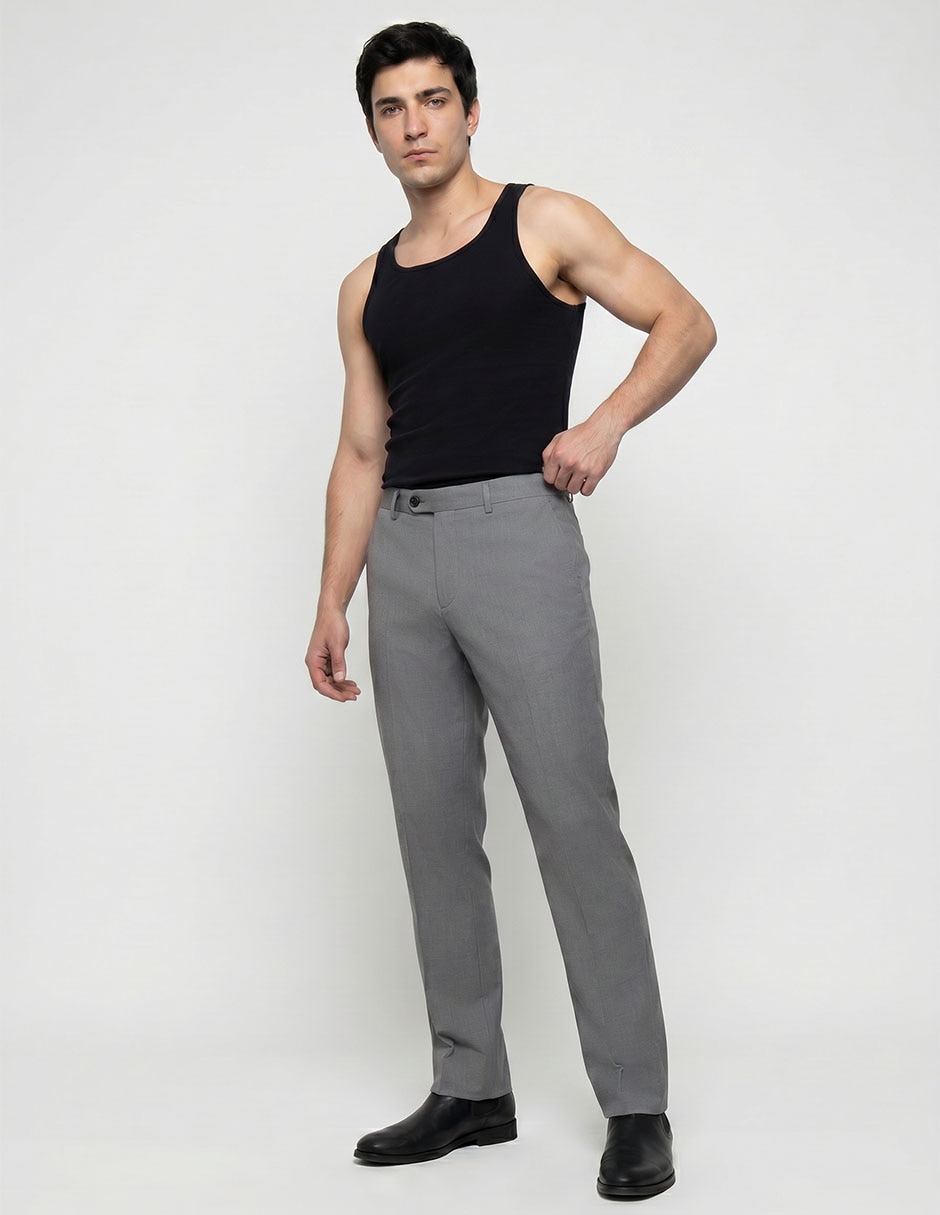 Pantalón formal de vestir recto para hombre 3