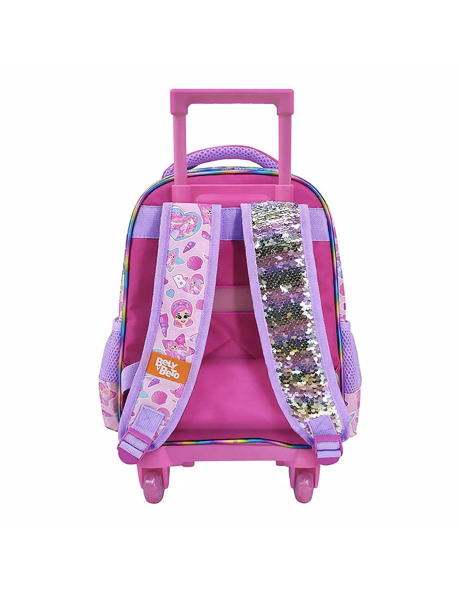 Mochila con ruedas escolar bely y beto Fotorama sirena bely para niña