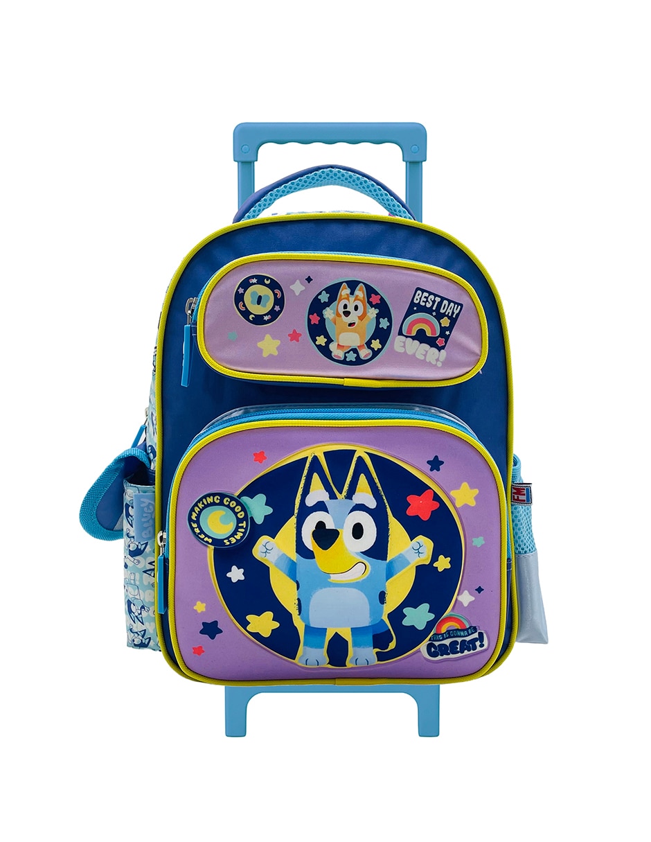Mochila con ruedas escolar Bluey best day unisex 1