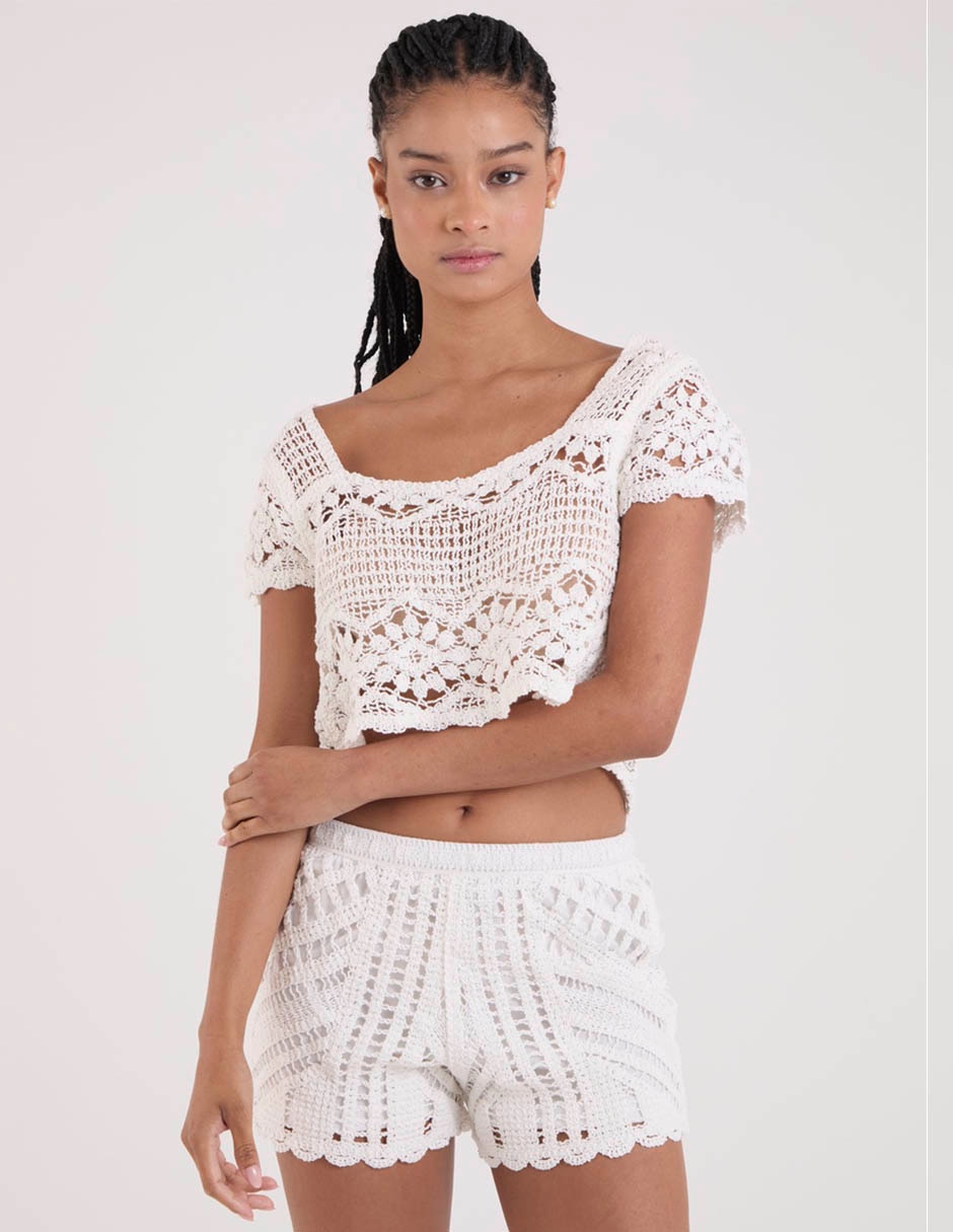 Blusa manga corta para mujer 1