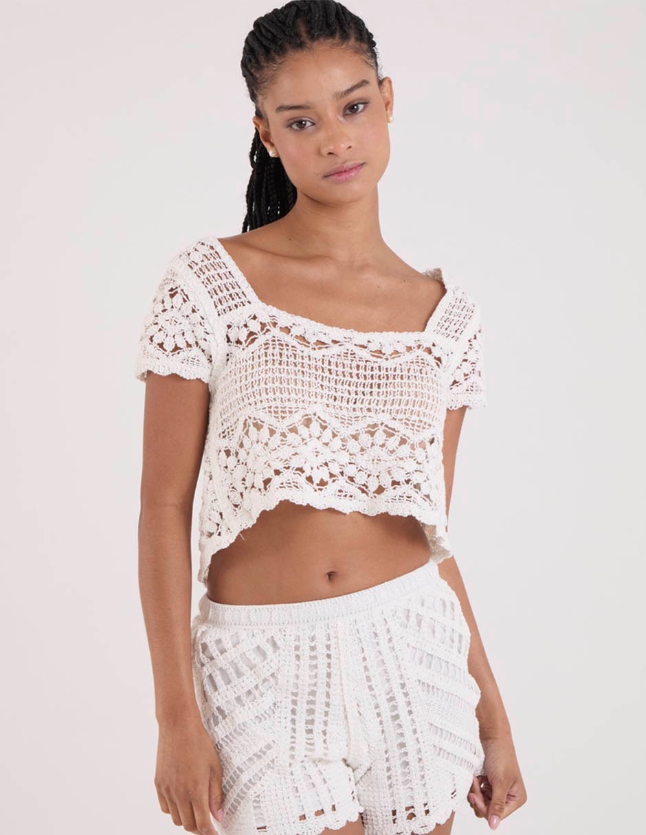 Blusa manga corta para mujer 7