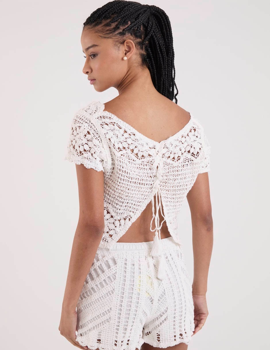 Blusa manga corta para mujer 11
