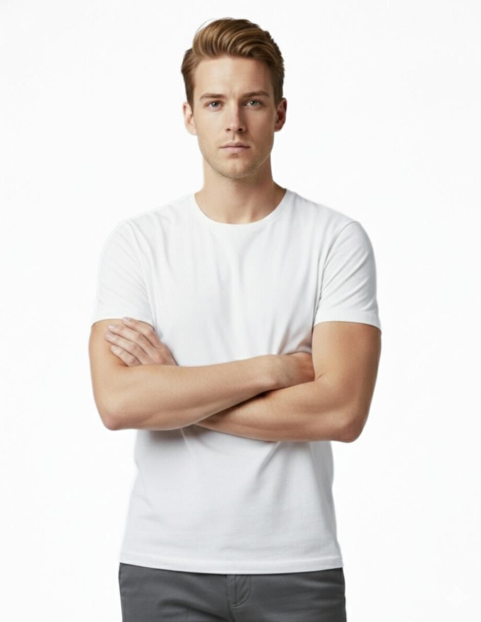 Set playera cuello redondo para hombre 5