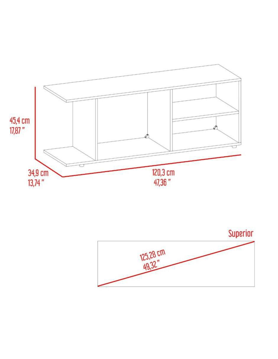 Mueble de TV armable de melamina 6