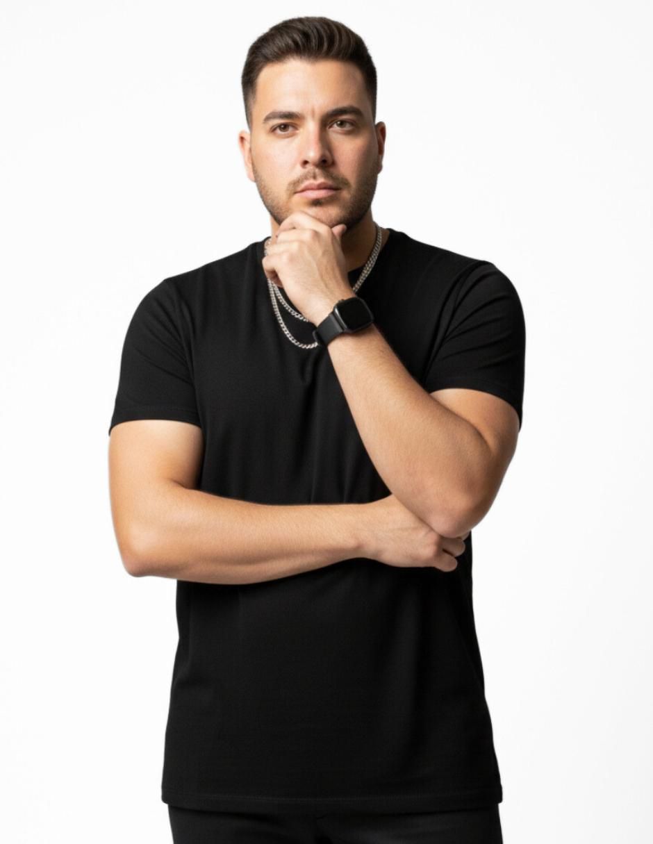 Set playera Indicum Básicos cuello redondo para hombre 8