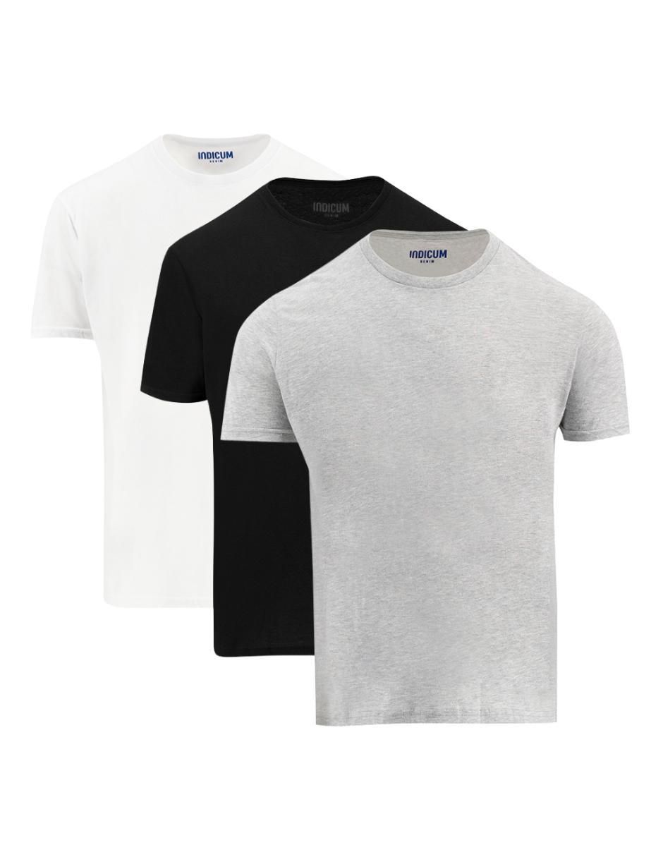 Set playera cuello redondo para hombre Set playera cuello redondo para hombre