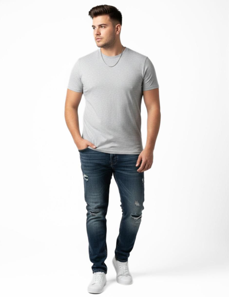 Set playera cuello redondo para hombre