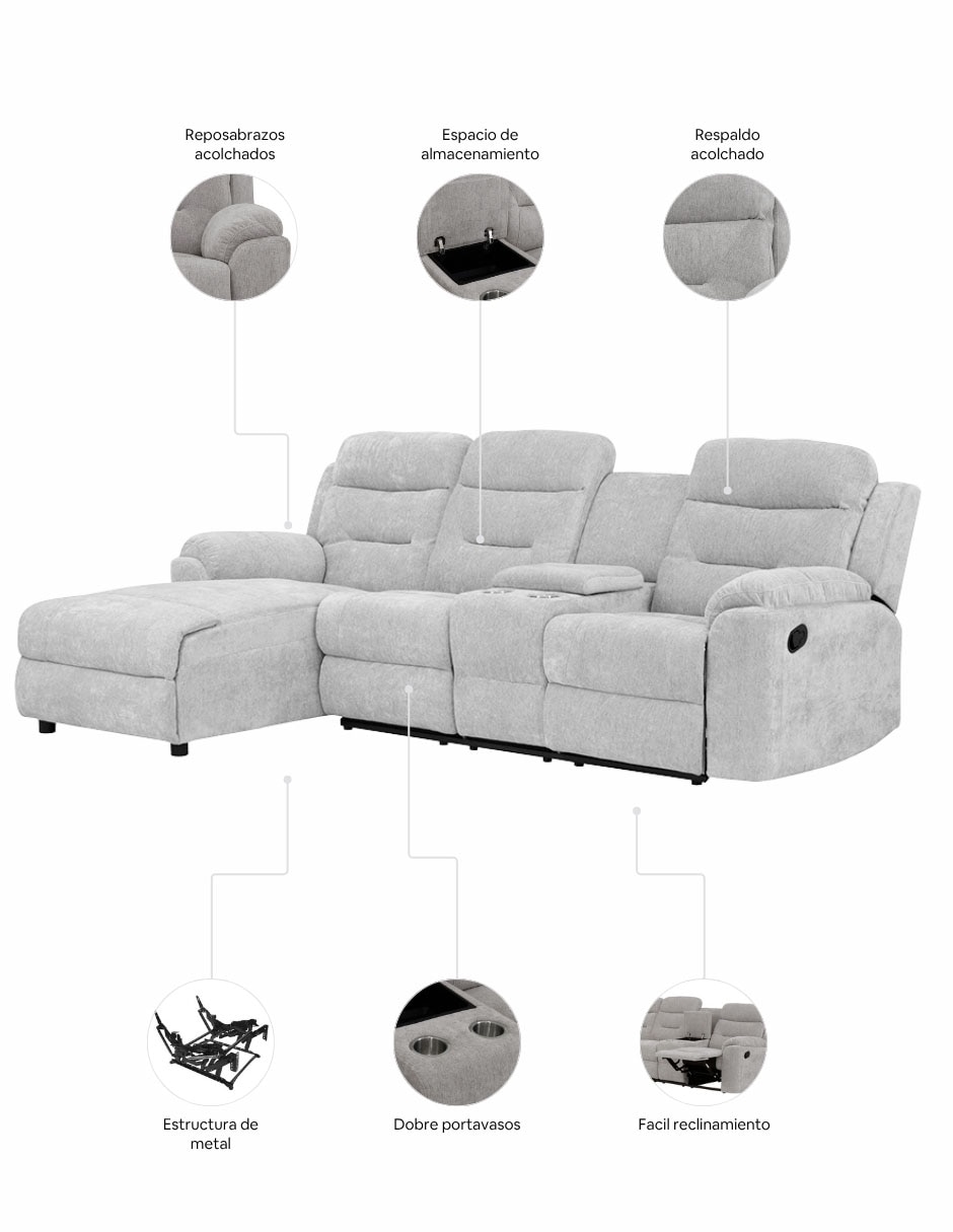 Sala Modular Izquierdo De Poliéster 6