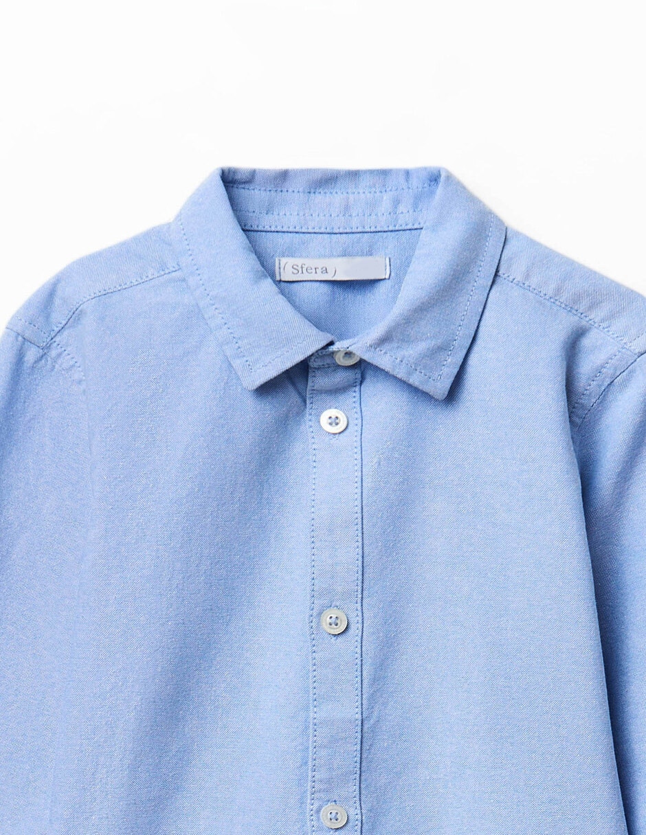 Camisa casual de algodón manga larga para niño 2