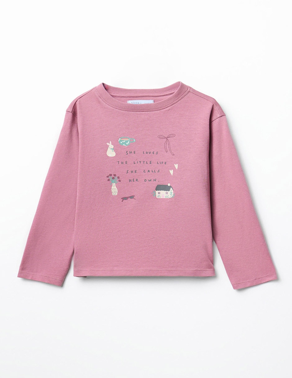 Playera manga larga para niña Playera manga larga para niña