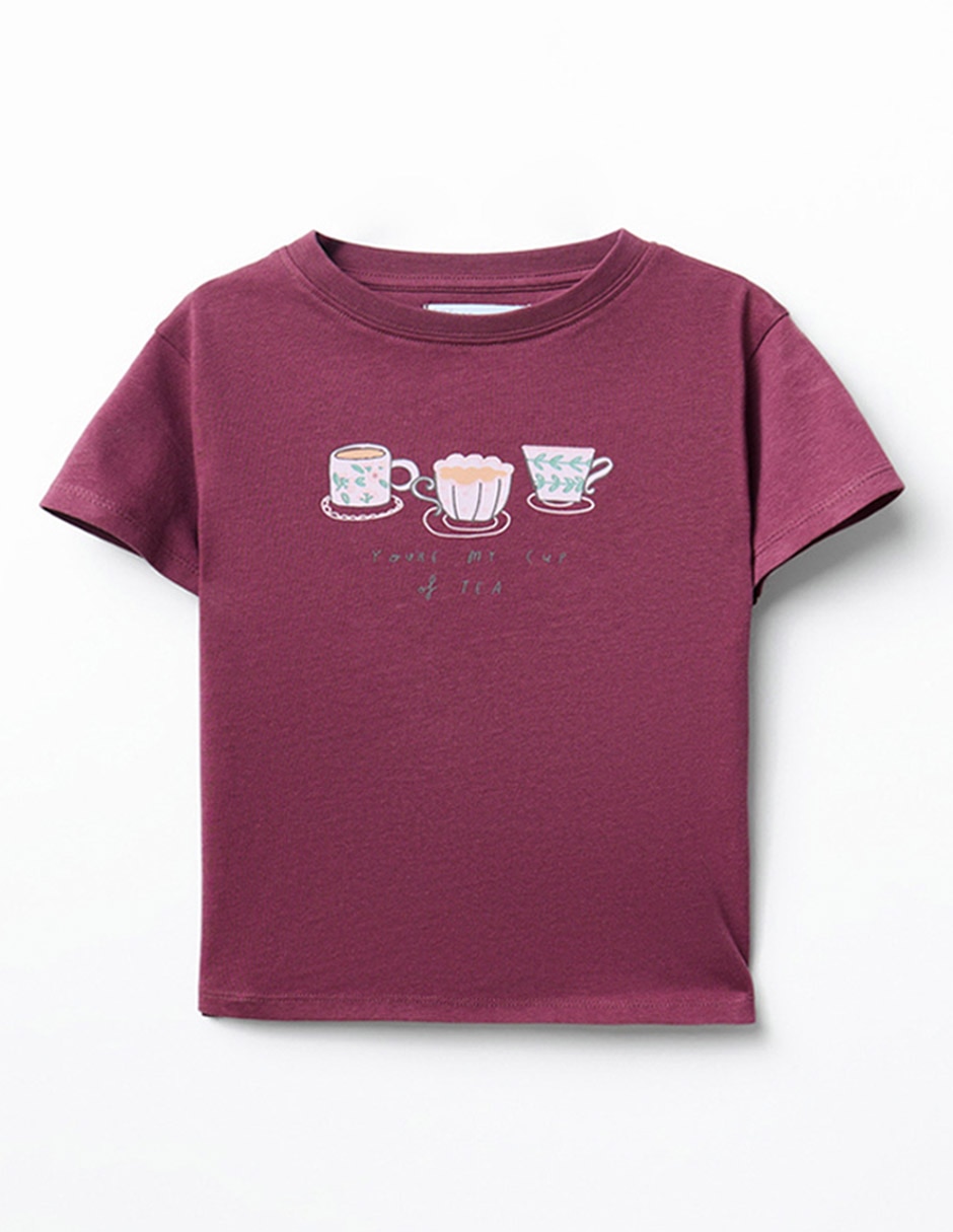 Playera manga corta para niña