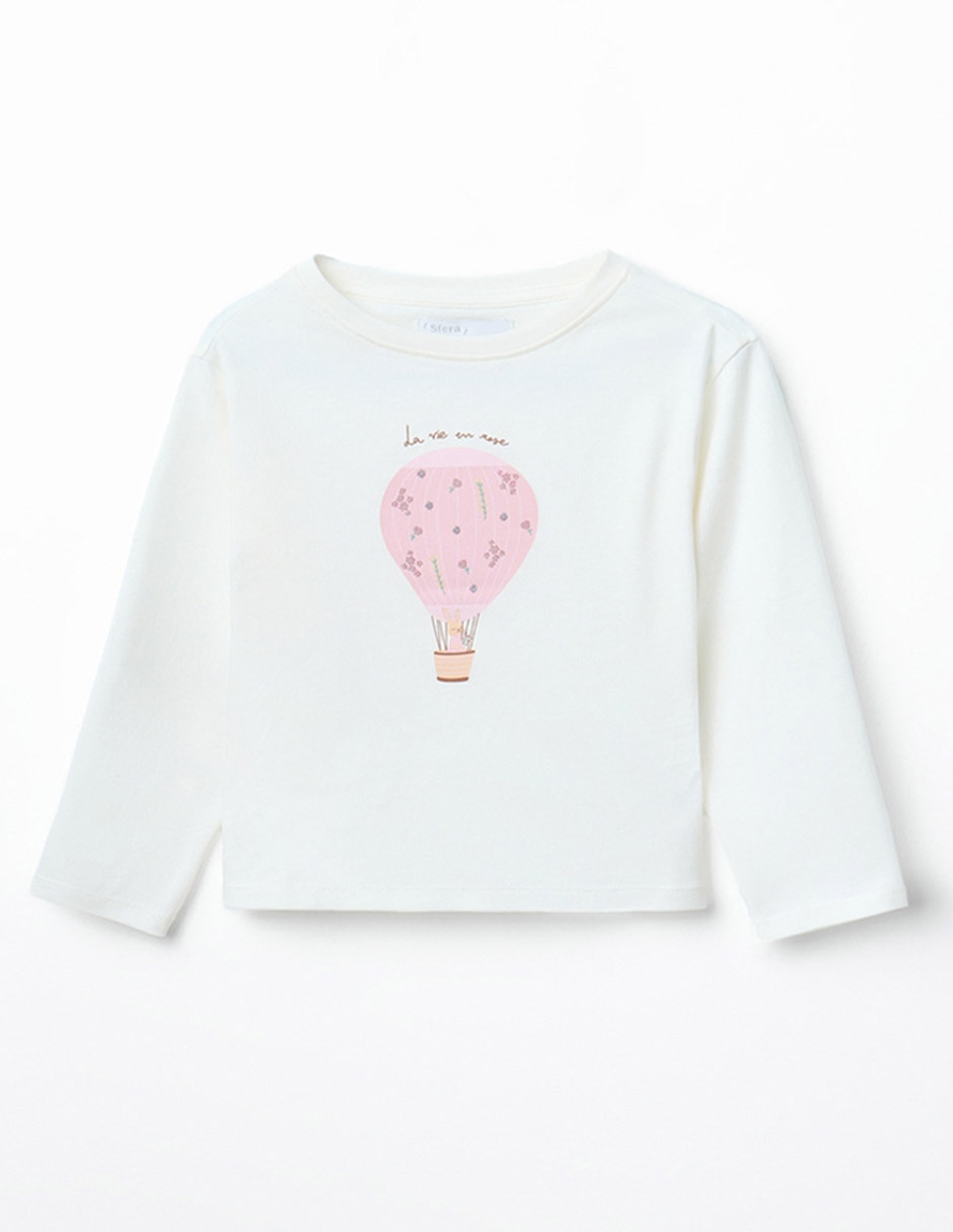 Playera manga larga para niña Playera manga larga para niña