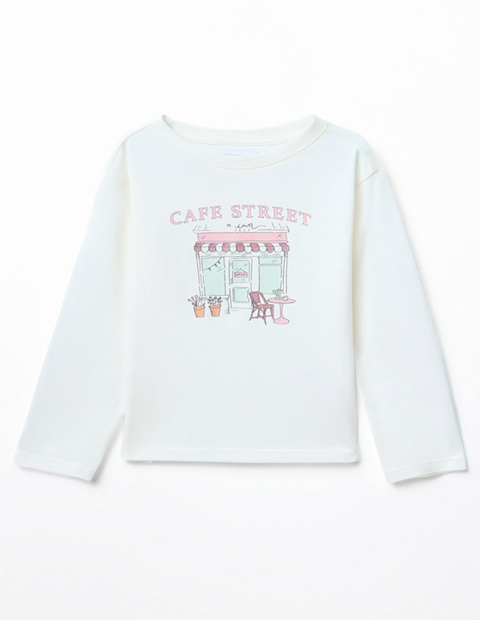 Playera manga larga para niña