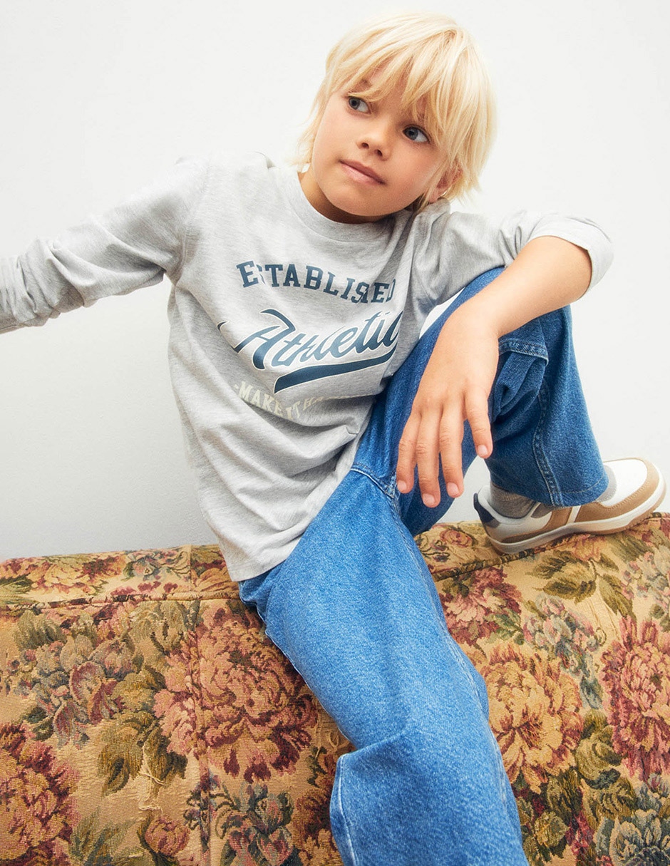 Playera manga larga para niño Playera manga larga para niño