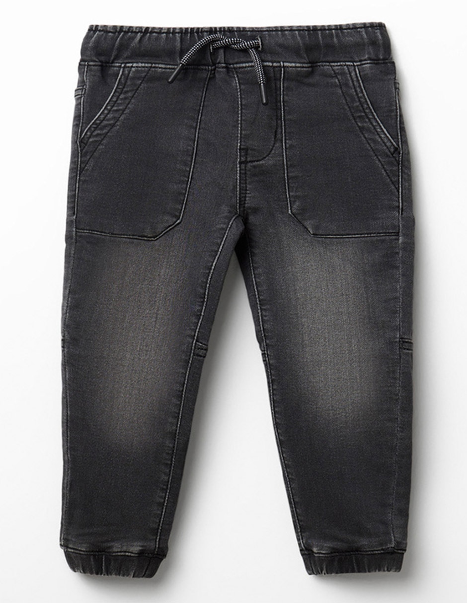 Jeans straight lavado medio para niño 1