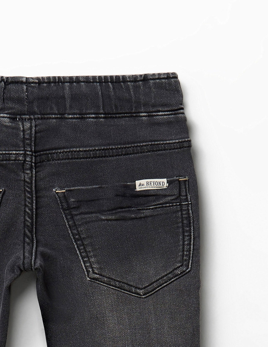 Jeans straight lavado medio para niño 2