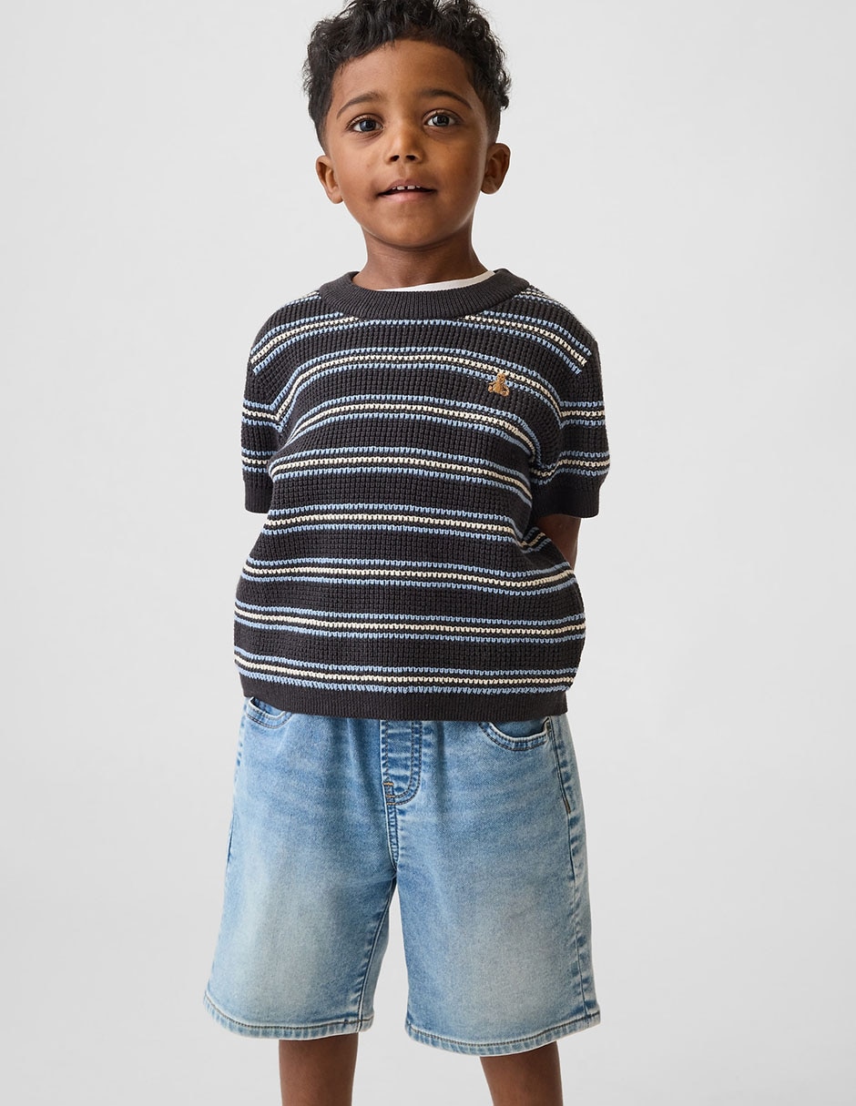 Playera manga al codo para bebé niño Playera manga al codo para bebé niño