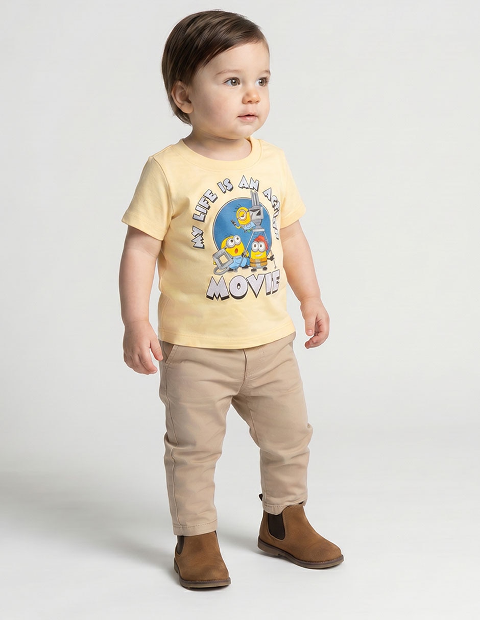 Playera Minions manga corta para niño