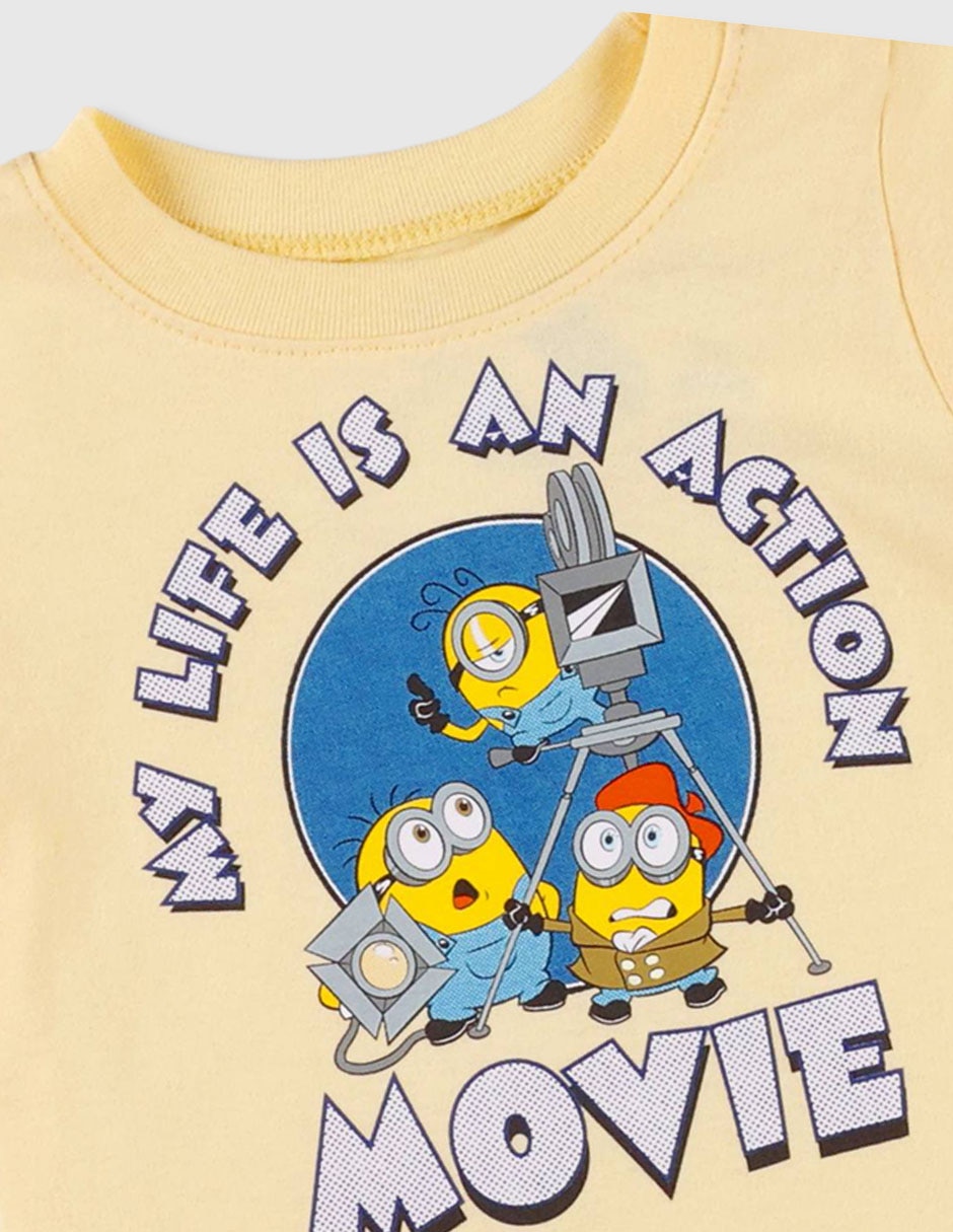 Playera Minions manga corta para niño