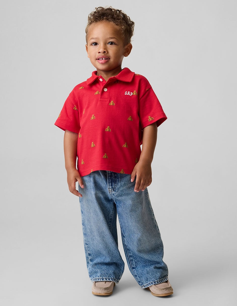 Playera tipo polo para niño