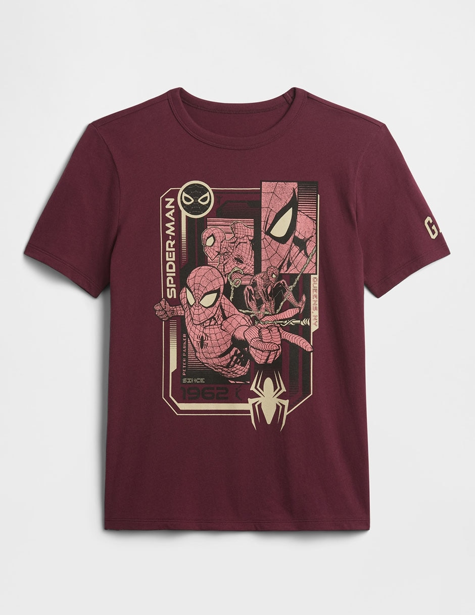 Playera Spider-Man Manga Corta Para Niño