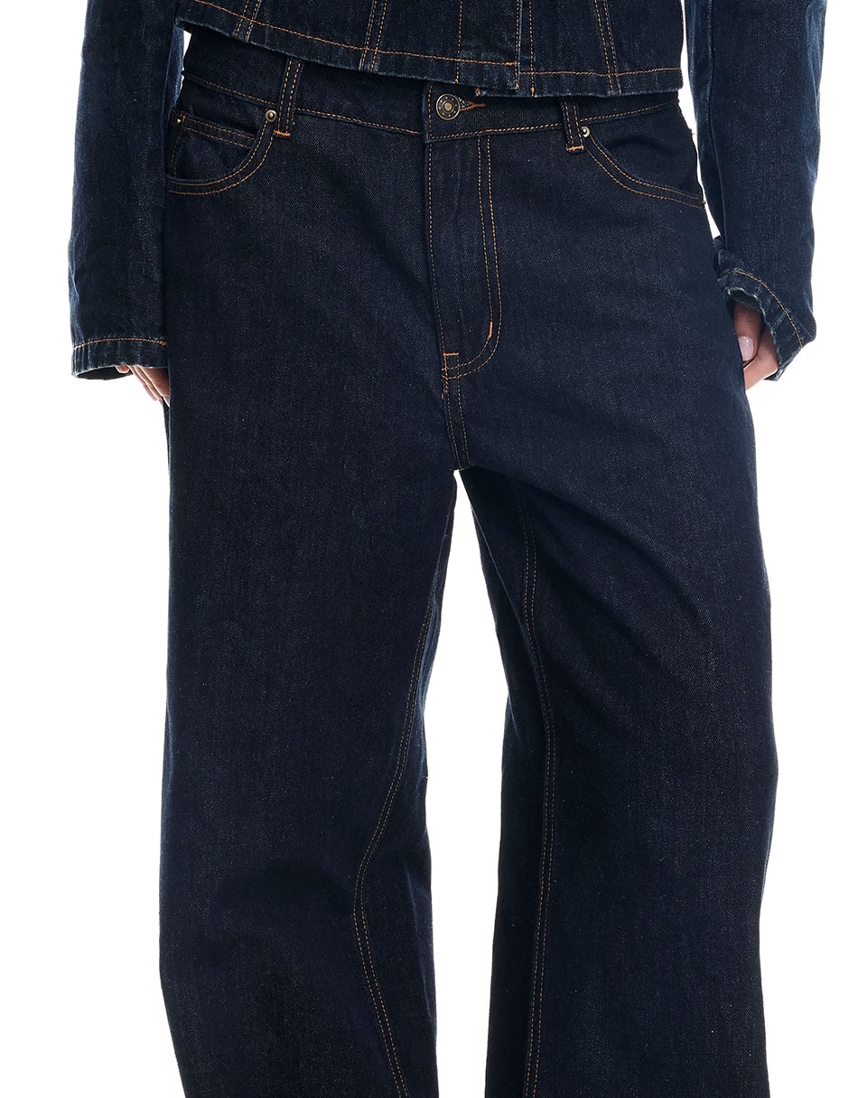 Jeans relaxed wide leg para mujer 3
