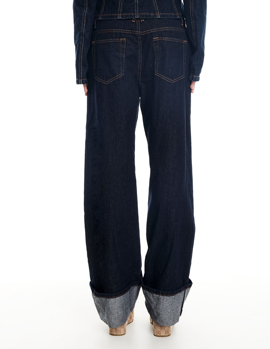 Jeans relaxed wide leg para mujer 5