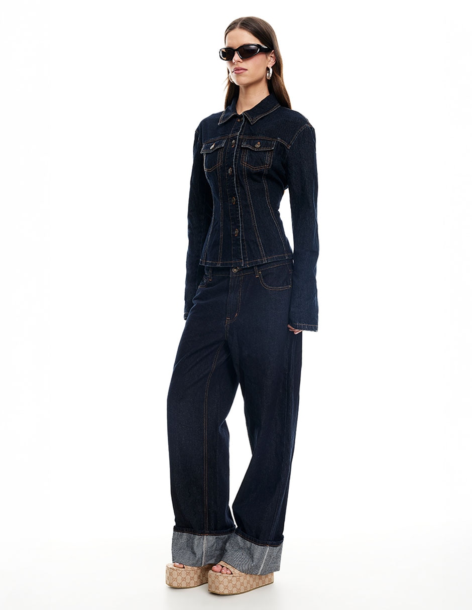 Chamarra denim de mezclilla para mujer 4