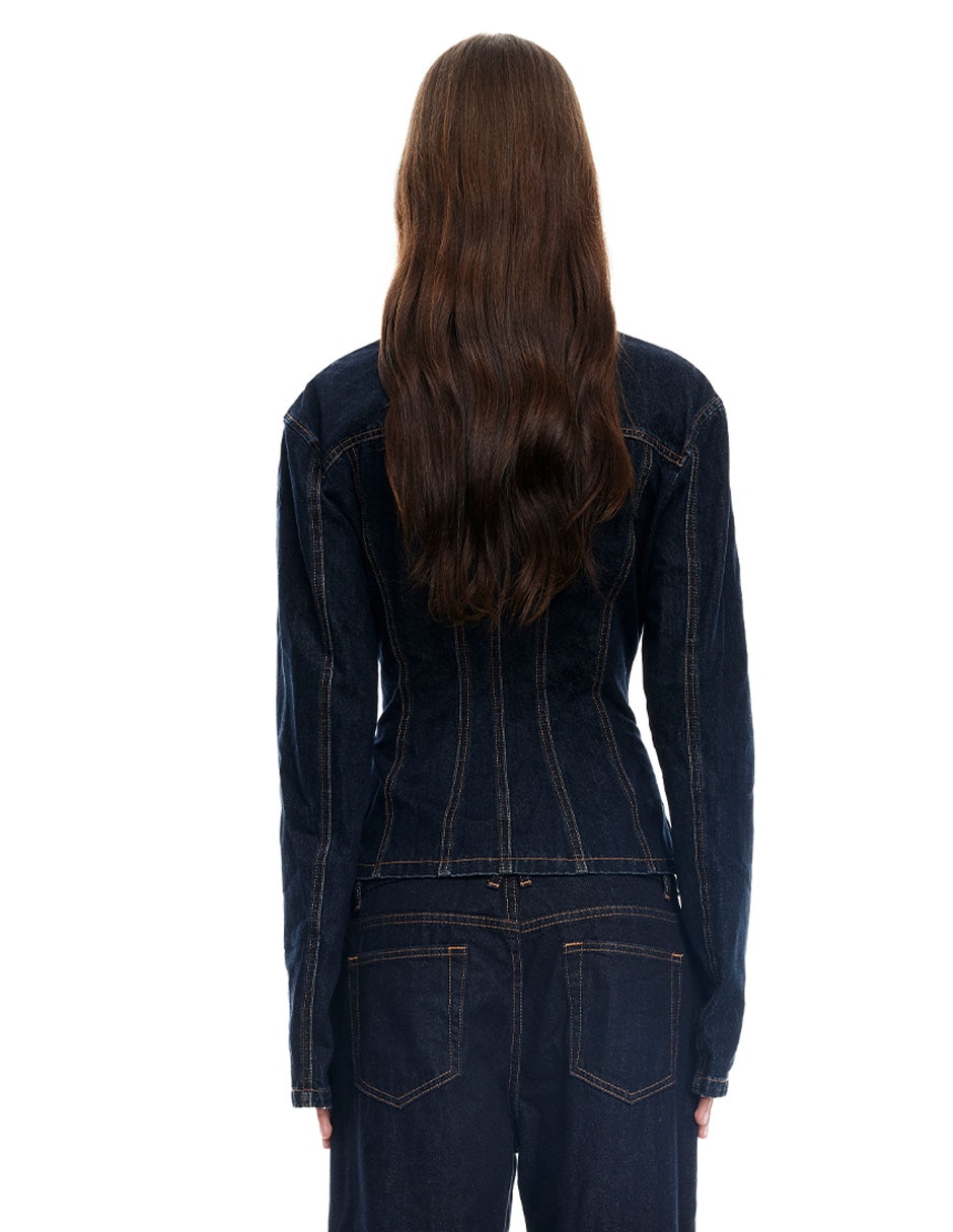 Chamarra denim de mezclilla para mujer 5