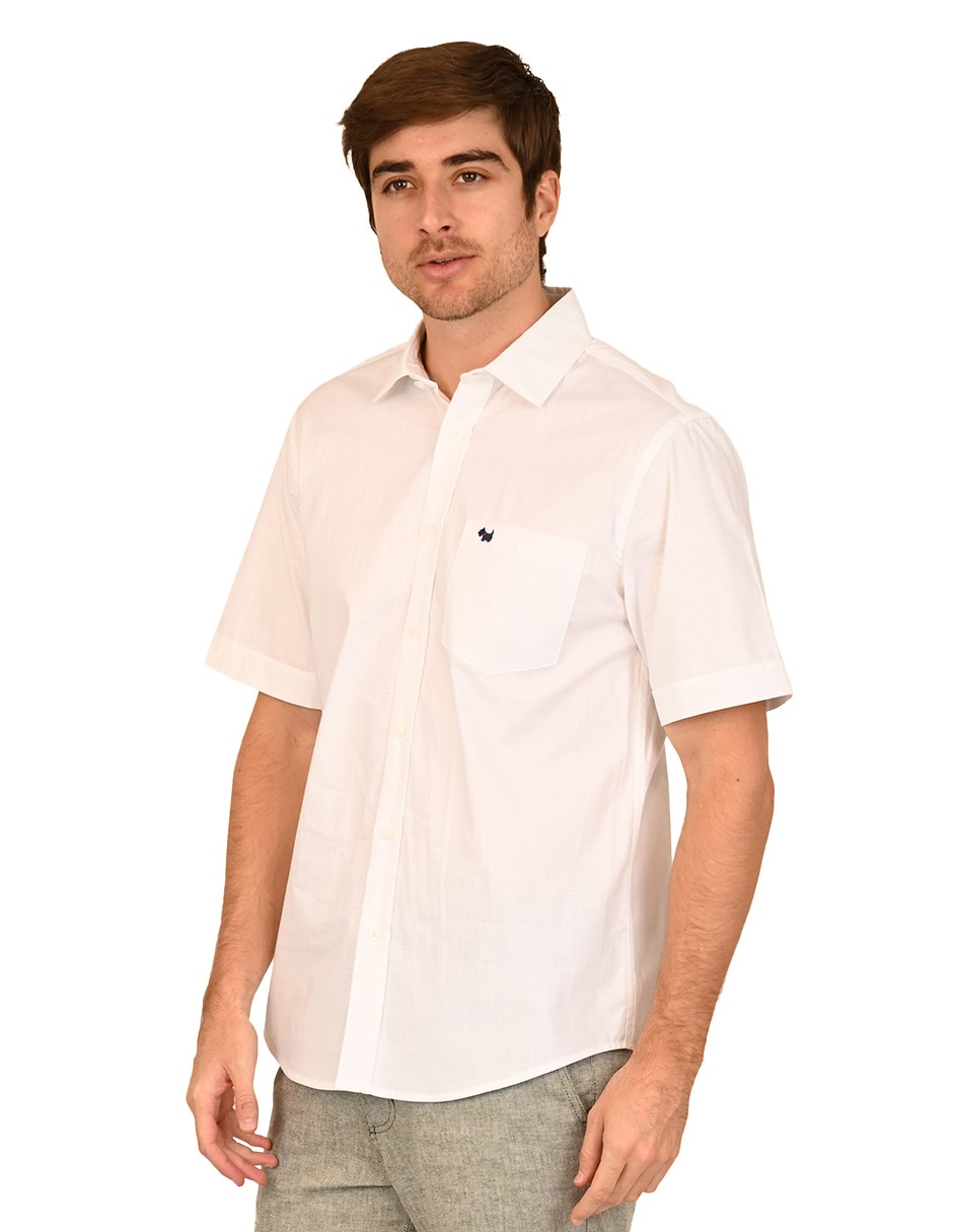 Camisa de algodón manga corta para hombre Camisa de algodón manga corta para hombre