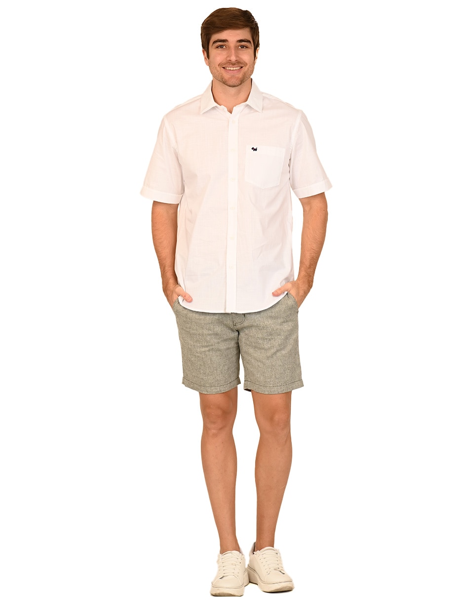 Camisa de algodón manga corta para hombre 4
