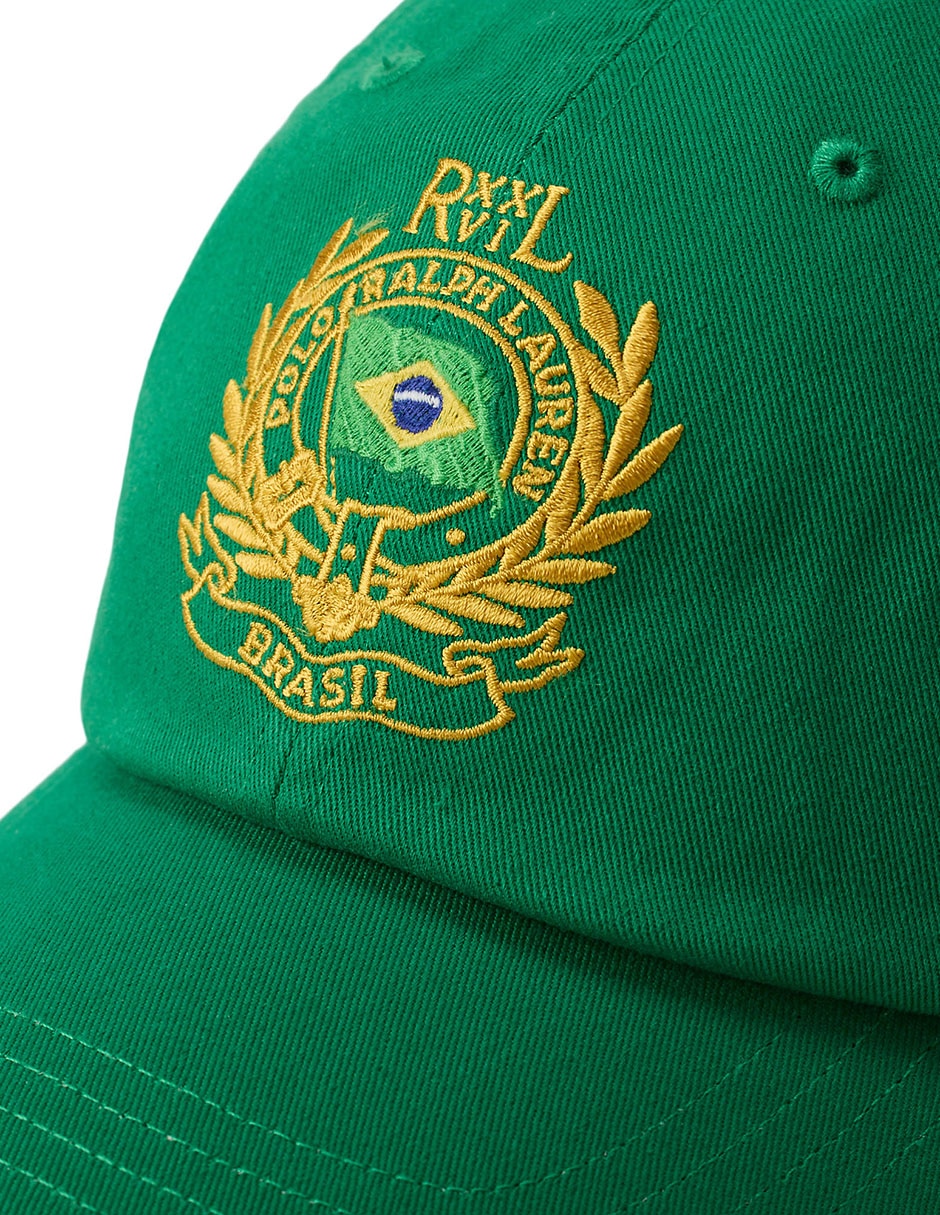 Gorra visera curva correa ajustable casual Brasil para hombre