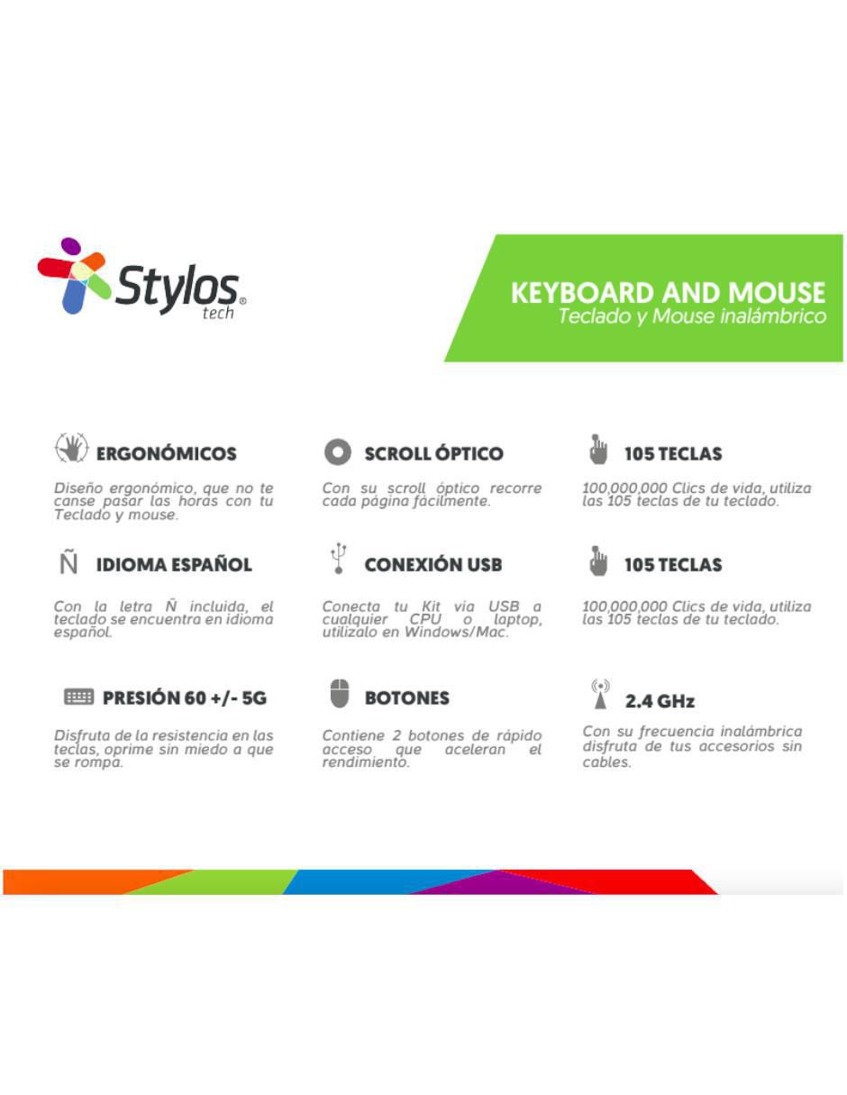 Mouse y teclado STPKTM3B 2