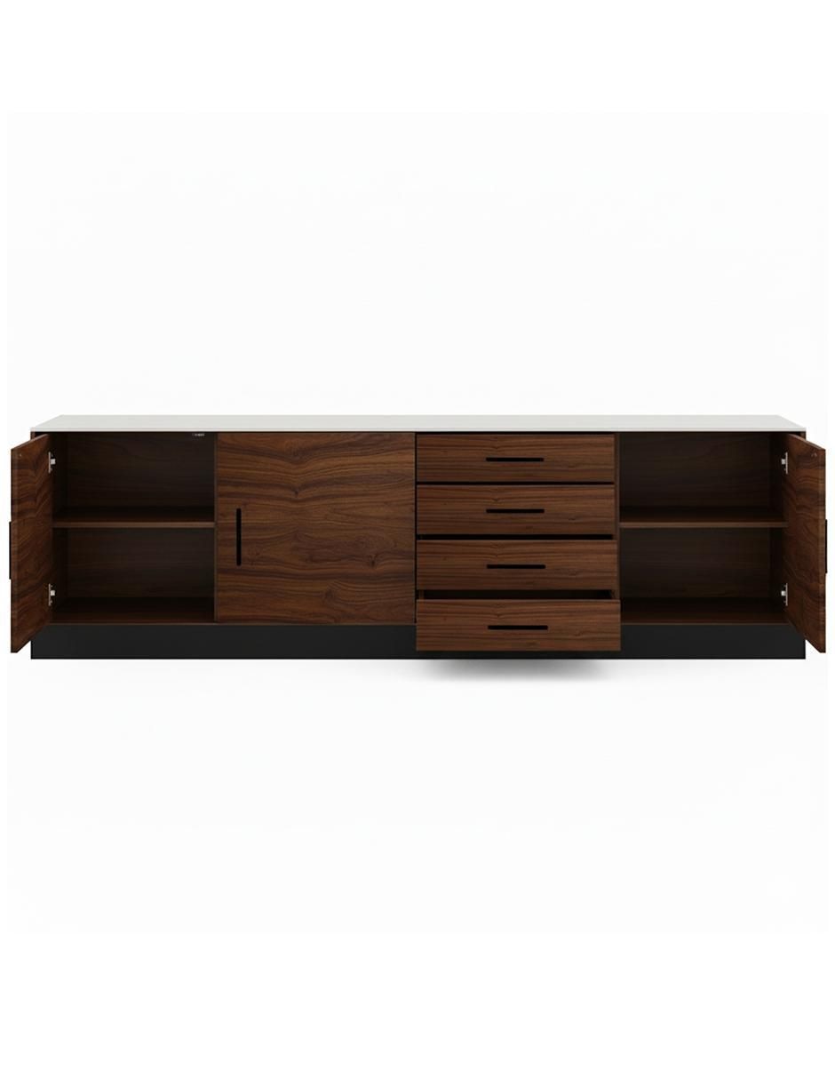 Mueble de TV armable de melamina 4