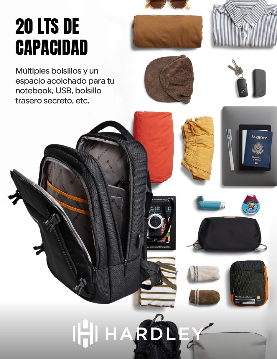 Mochila antirrobo Hardley Scotland 20 L impermeable unisex