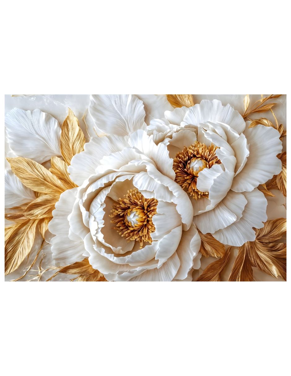 Cuadro decorativo Botánica Peonias Eteras 1