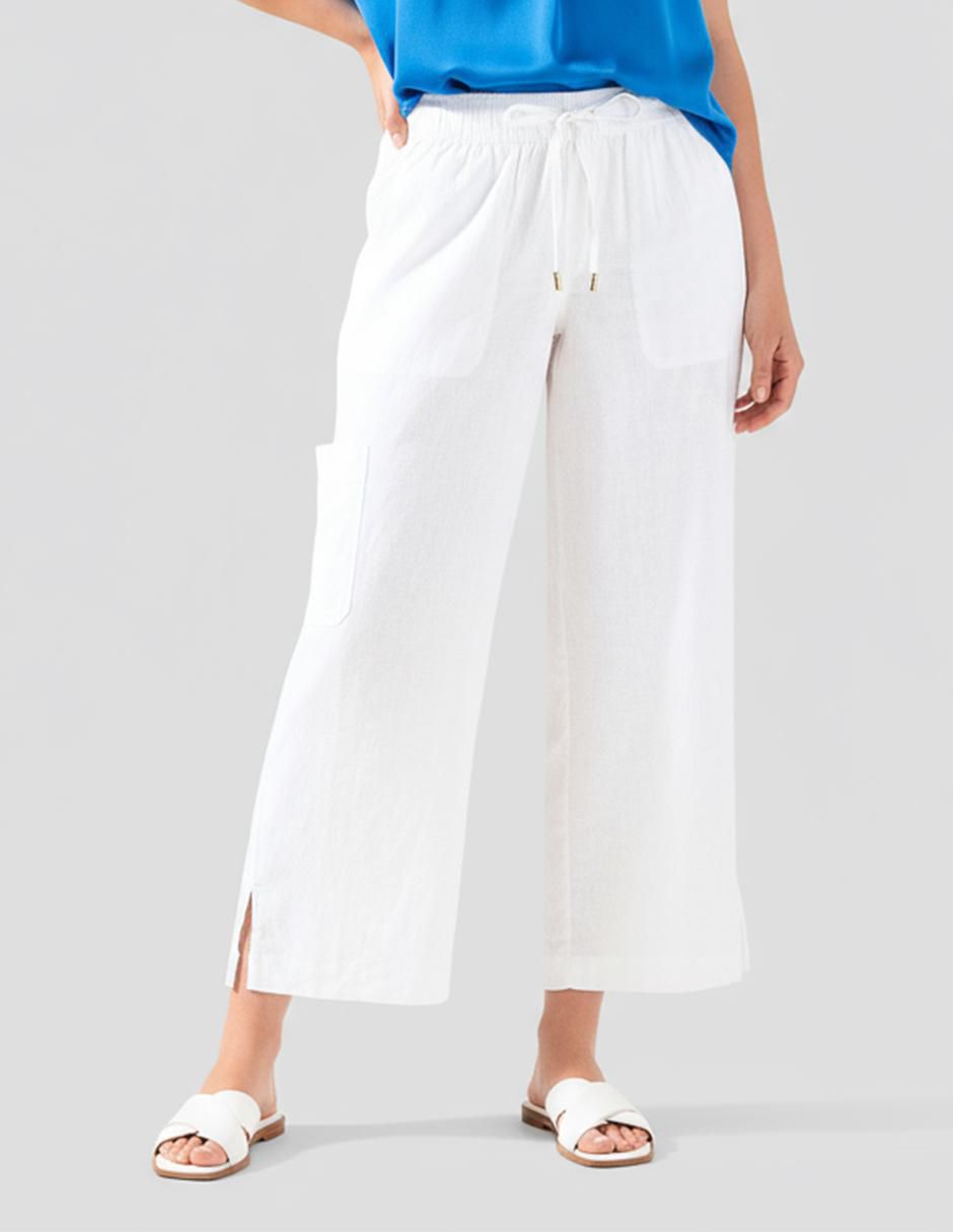 Pantalón capri relajado para mujer