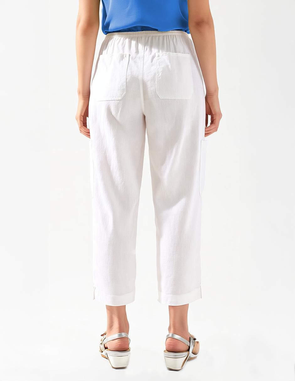 Pantalón capri relajado para mujer