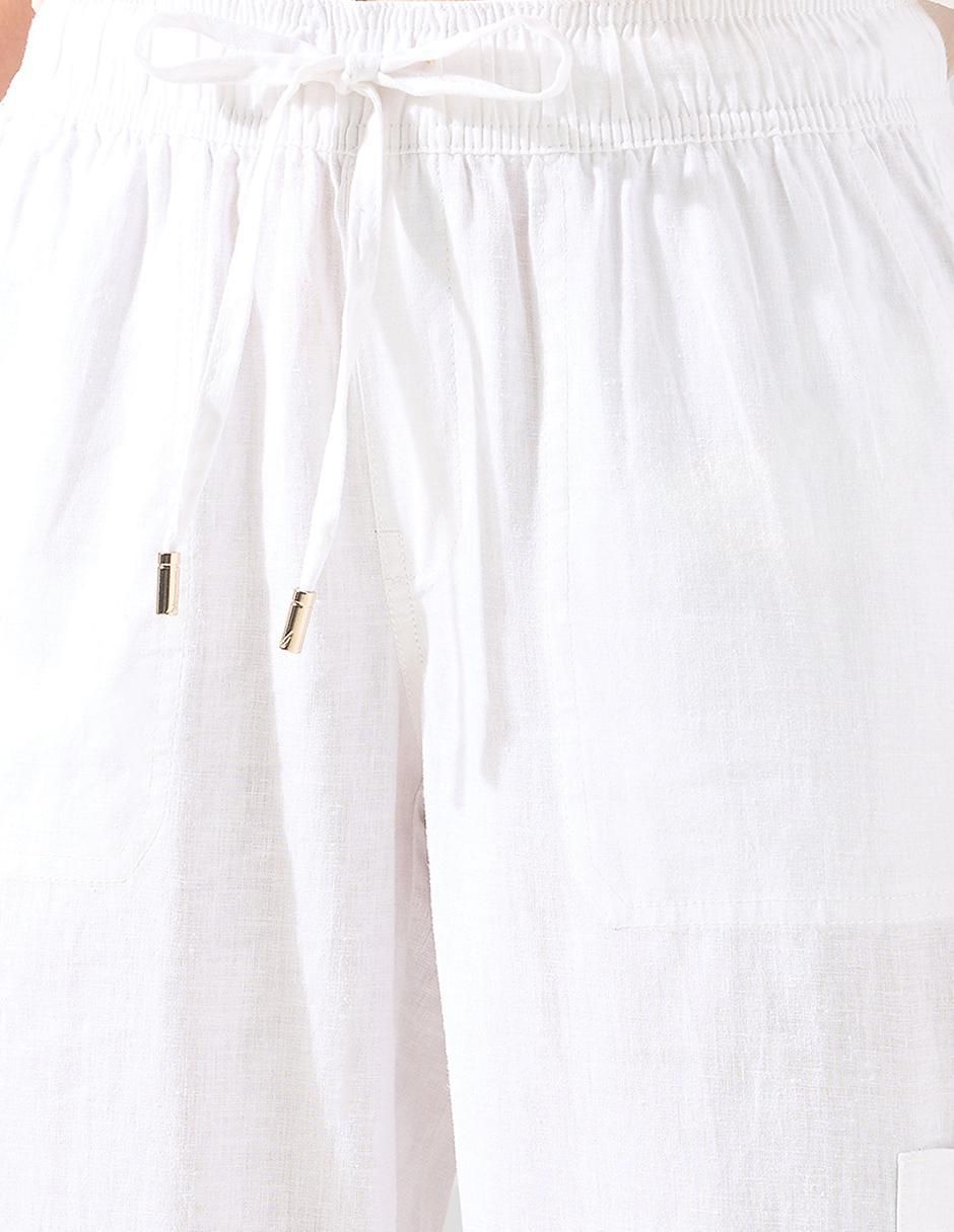 Pantalón capri relajado para mujer