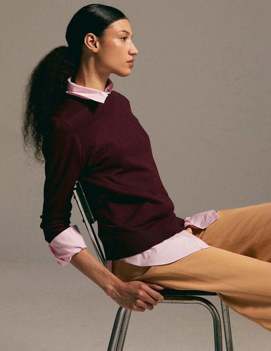 Suéter cuello redondo para mujer 5
