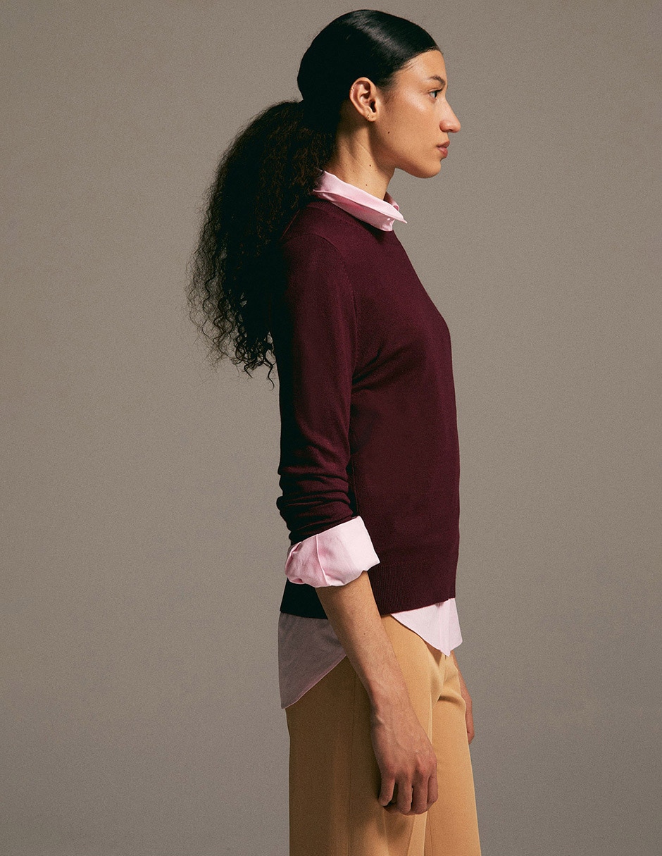 Suéter cuello redondo para mujer 2