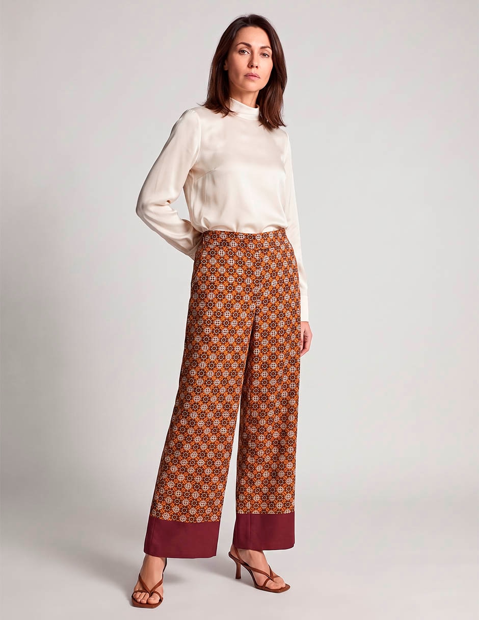 Pantalón coulotte liz claiborne wide leg para mujer