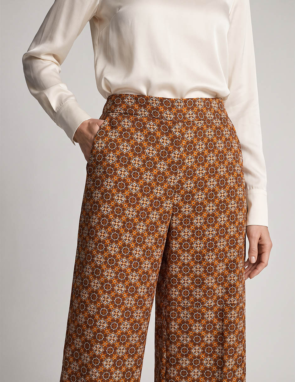 Pantalón coulotte liz claiborne wide leg para mujer