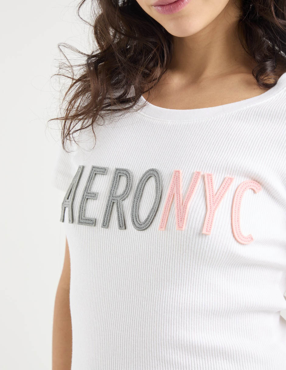 Playera manga corta aéropostale cuello redondo para mujer 3