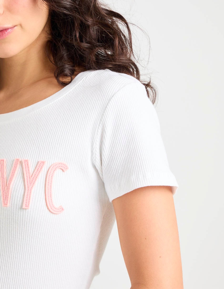 Playera manga corta aéropostale cuello redondo para mujer 2