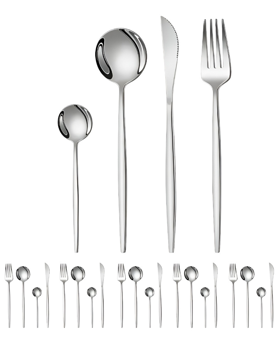 Set cubiertos de acero inoxidable 24 piezas