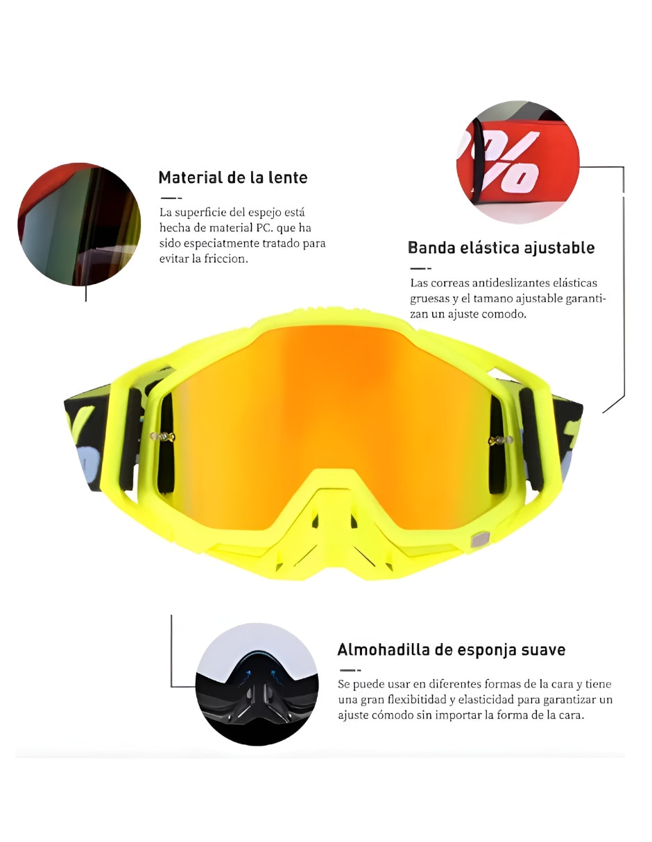 Goggles espejo y polarizados Xtellar para motorsport unisex